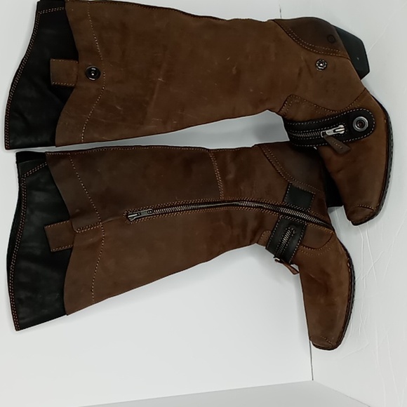 Born Nubuck & Leather Knee High Boots - Smokey Brown- Womens 10M/W (W21648) - Picture 6 of 16